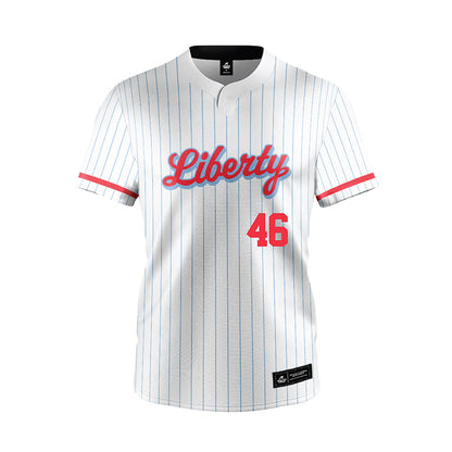 Liberty - NCAA Softball : Paige Doerr - White Pinstripe Jersey-0