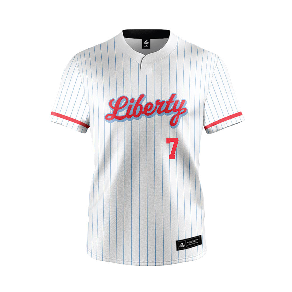 Liberty - NCAA Softball : Lydia Anderson - White Pinstripe Jersey-0