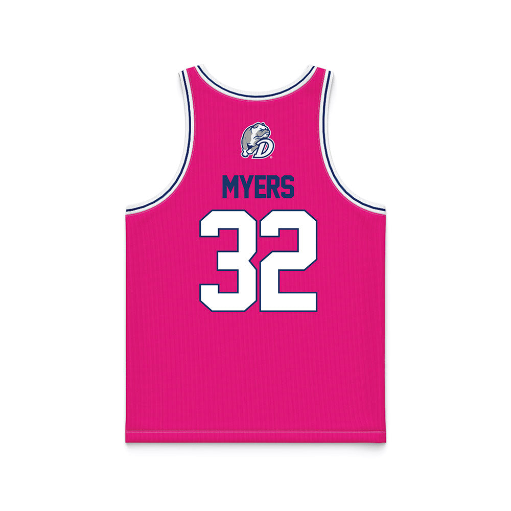 Drake - NCAA Women's Basketball : Allie Myers - Pink Basketball Jersey-1