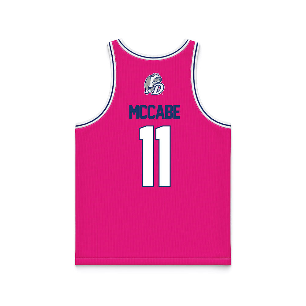 Drake - NCAA Women's Basketball : Peyton McCabe - Pink Basketball Jersey-1