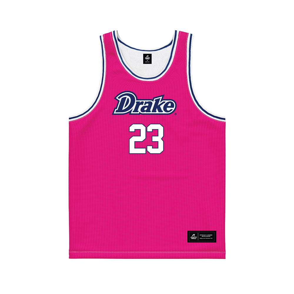 Drake - NCAA Women's Basketball : Quinn Vice - Pink Basketball Jersey-0