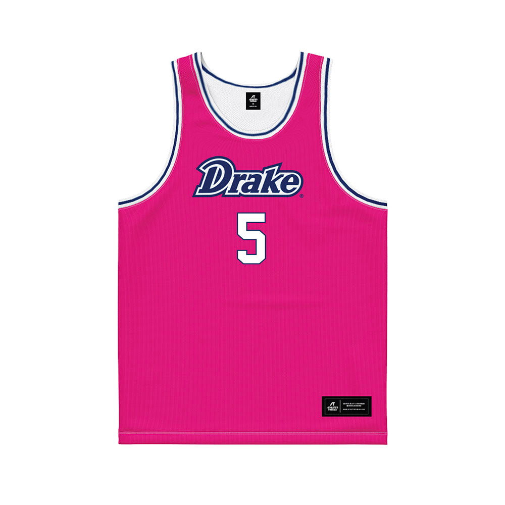 Drake - NCAA Women's Basketball : Mya Crawford - Pink Basketball Jersey-0