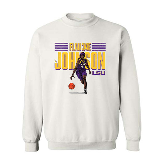 LSU - NCAA Women's Basketball : Flaujae Johnson - Crewneck Sweatshirt Individual Caricature