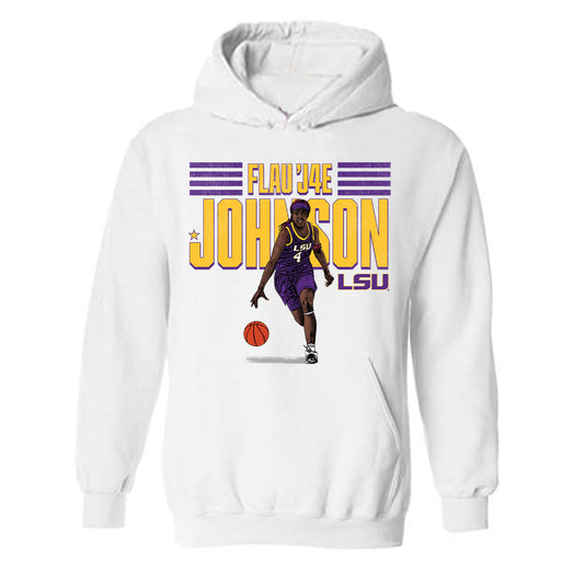 LSU - NCAA Women's Basketball : Flaujae Johnson - Hooded Sweatshirt Individual Caricature