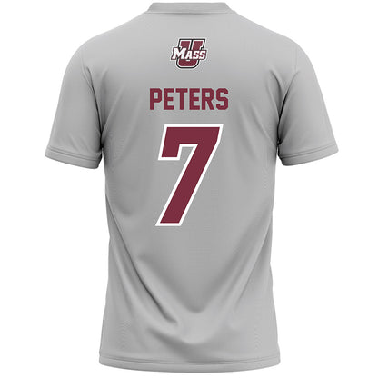 UMass - NCAA Men's Lacrosse : Jack Peters - Grey Lacrosse Jersey -1
