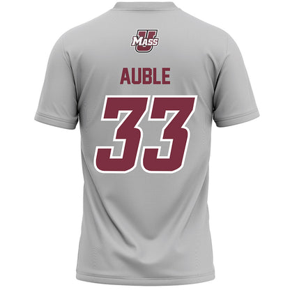 UMass - NCAA Men's Lacrosse : Zach Auble - Grey Lacrosse Jersey -1