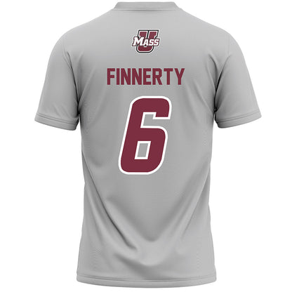 UMass - NCAA Men's Lacrosse : Michael Finnerty - Grey Lacrosse Jersey -1