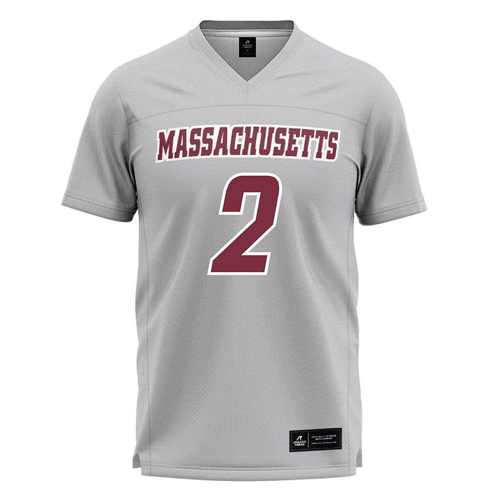 UMass - NCAA Men's Lacrosse : Jack Turowsky - Grey Lacrosse Jersey -0