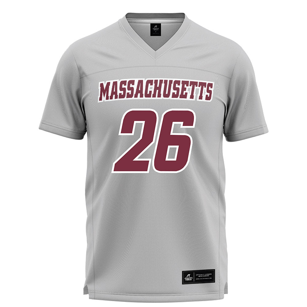 UMass - NCAA Men's Lacrosse : Dylan Johnson - Grey Lacrosse Jersey -0