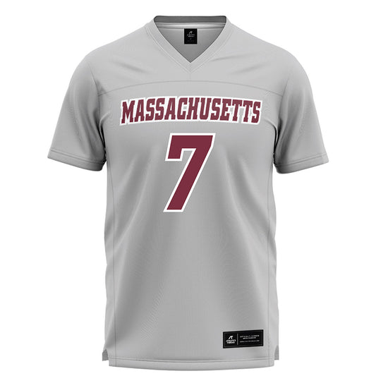 UMass - NCAA Men's Lacrosse : Jack Peters - Grey Lacrosse Jersey -0