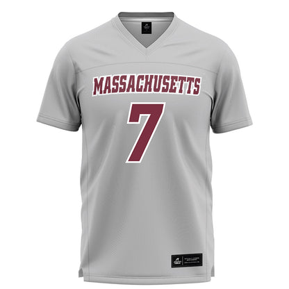 UMass - NCAA Men's Lacrosse : Jack Peters - Grey Lacrosse Jersey -0