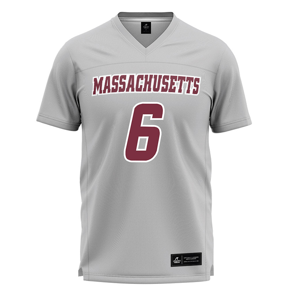 UMass - NCAA Men's Lacrosse : Michael Finnerty - Grey Lacrosse Jersey -0