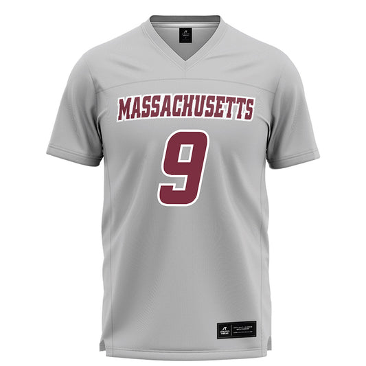 UMass - NCAA Men's Lacrosse : Joe Guerrette - Grey Lacrosse Jersey -0