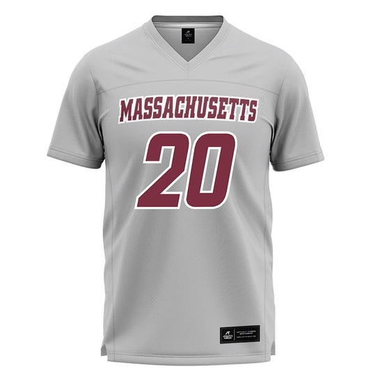 UMass - NCAA Men's Lacrosse : Ryan Mourad - Grey Lacrosse Jersey -0
