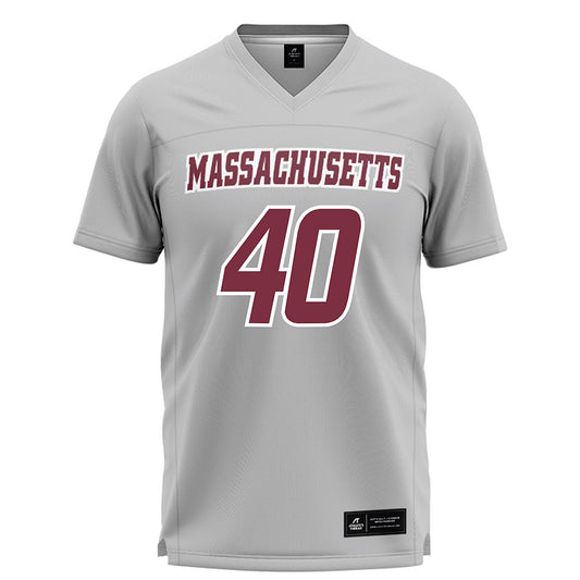UMass - NCAA Men's Lacrosse : Tyler Burton - Grey Lacrosse Jersey -0