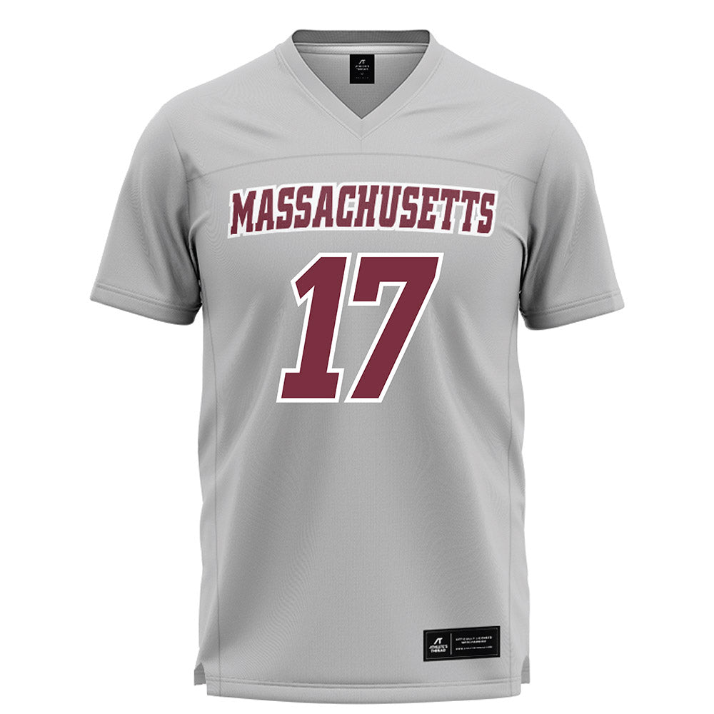 UMass - NCAA Men's Lacrosse : Max Kotsilidis - Grey Lacrosse Jersey -0