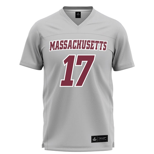 UMass - NCAA Men's Lacrosse : Max Kotsilidis - Grey Lacrosse Jersey -0