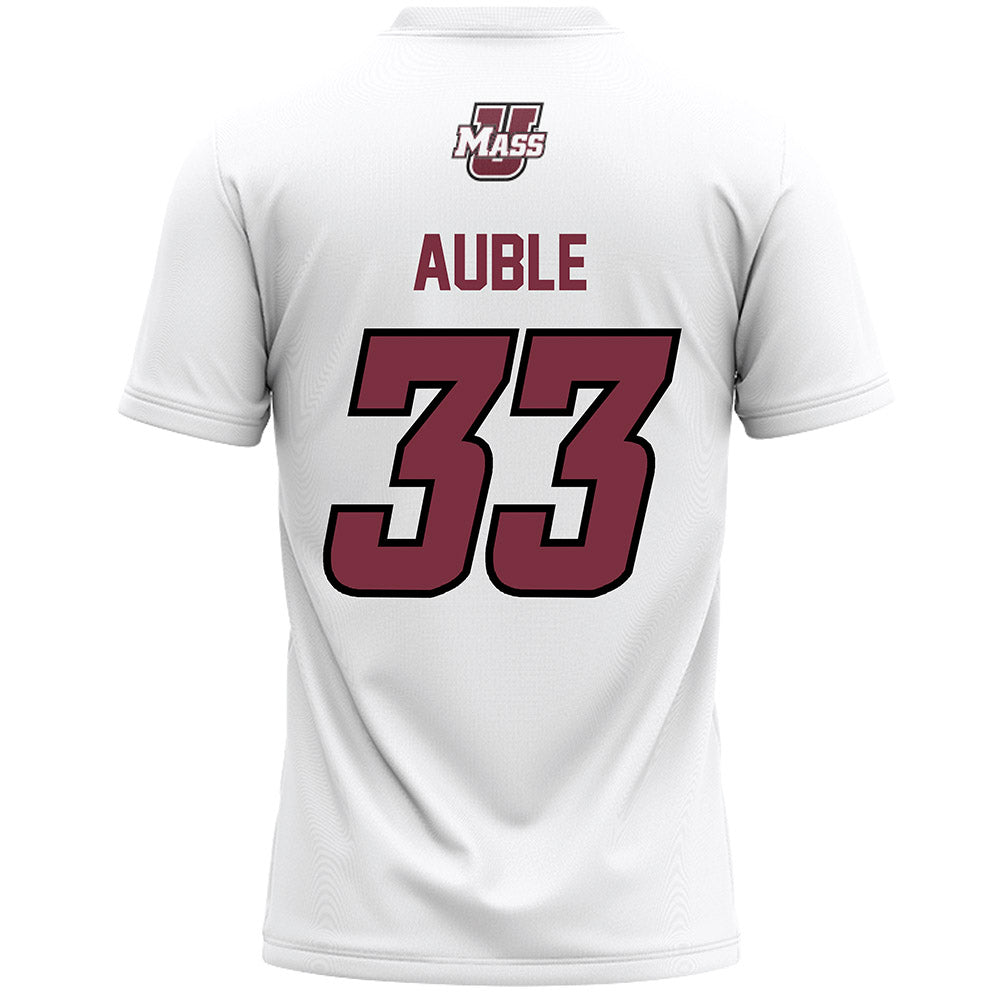 UMass - NCAA Men's Lacrosse : Zach Auble - White Lacrosse Jersey -1