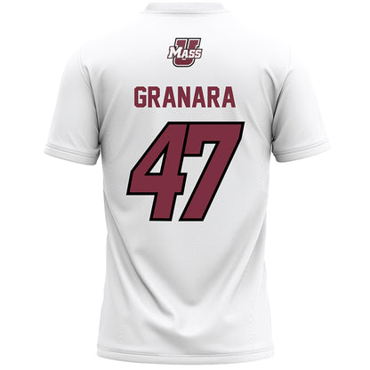 UMass - NCAA Men's Lacrosse : Robbie Granara - White Lacrosse Jersey -1