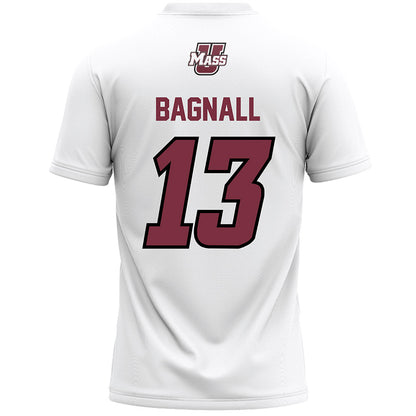 UMass - NCAA Men's Lacrosse : Thomas Bagnall - White Lacrosse Jersey -1