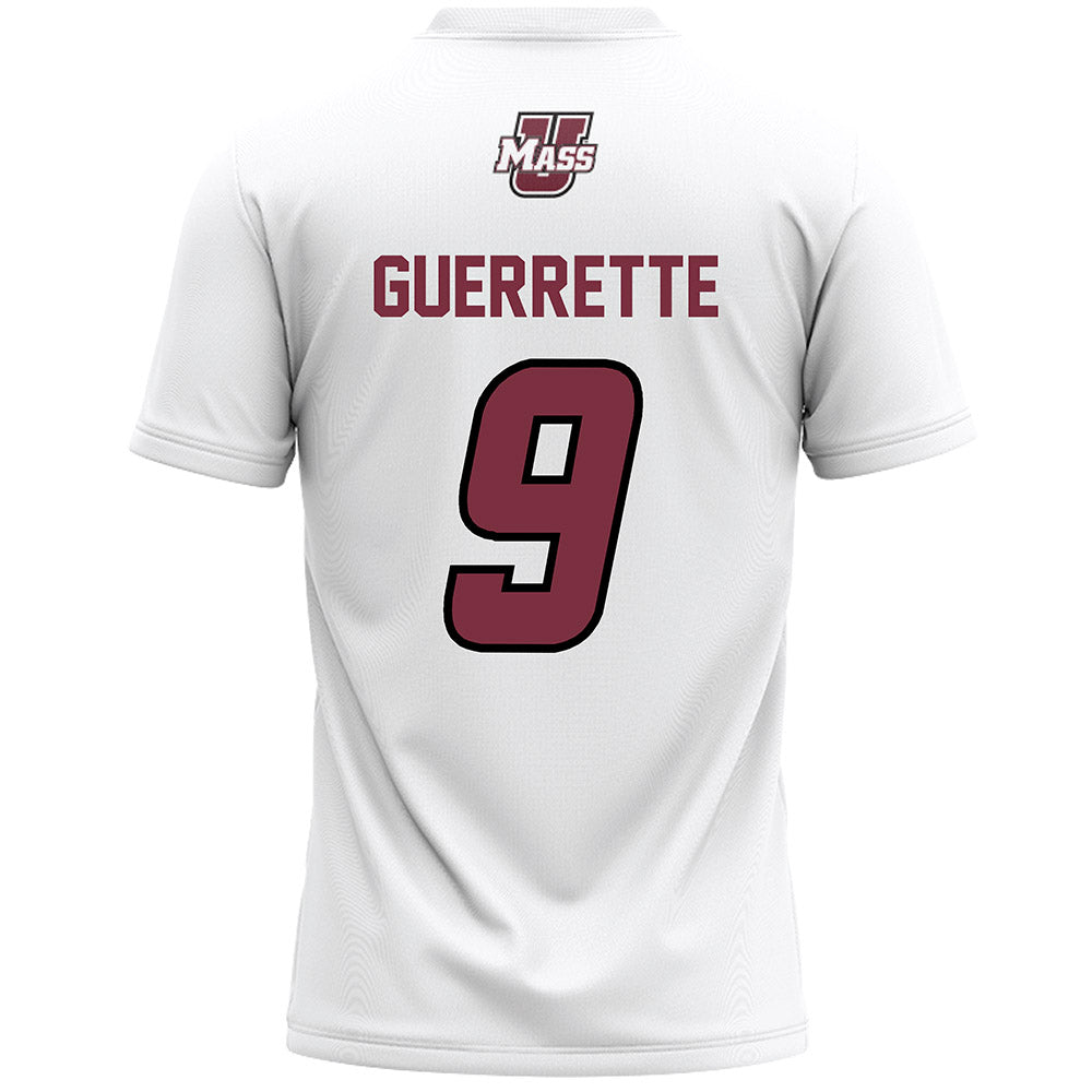UMass - NCAA Men's Lacrosse : Joe Guerrette - White Lacrosse Jersey -1