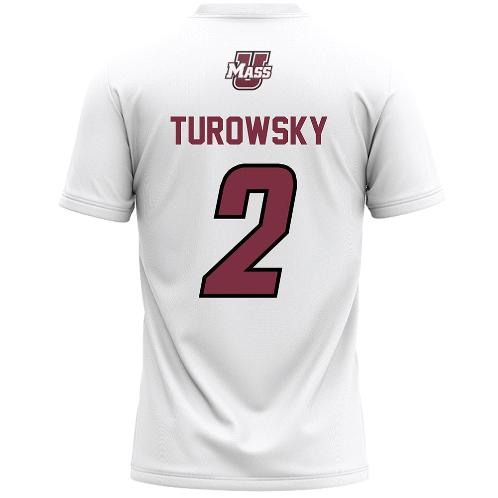UMass - NCAA Men's Lacrosse : Jack Turowsky - White Lacrosse Jersey -1