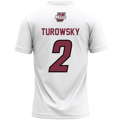 UMass - NCAA Men's Lacrosse : Jack Turowsky - White Lacrosse Jersey -1