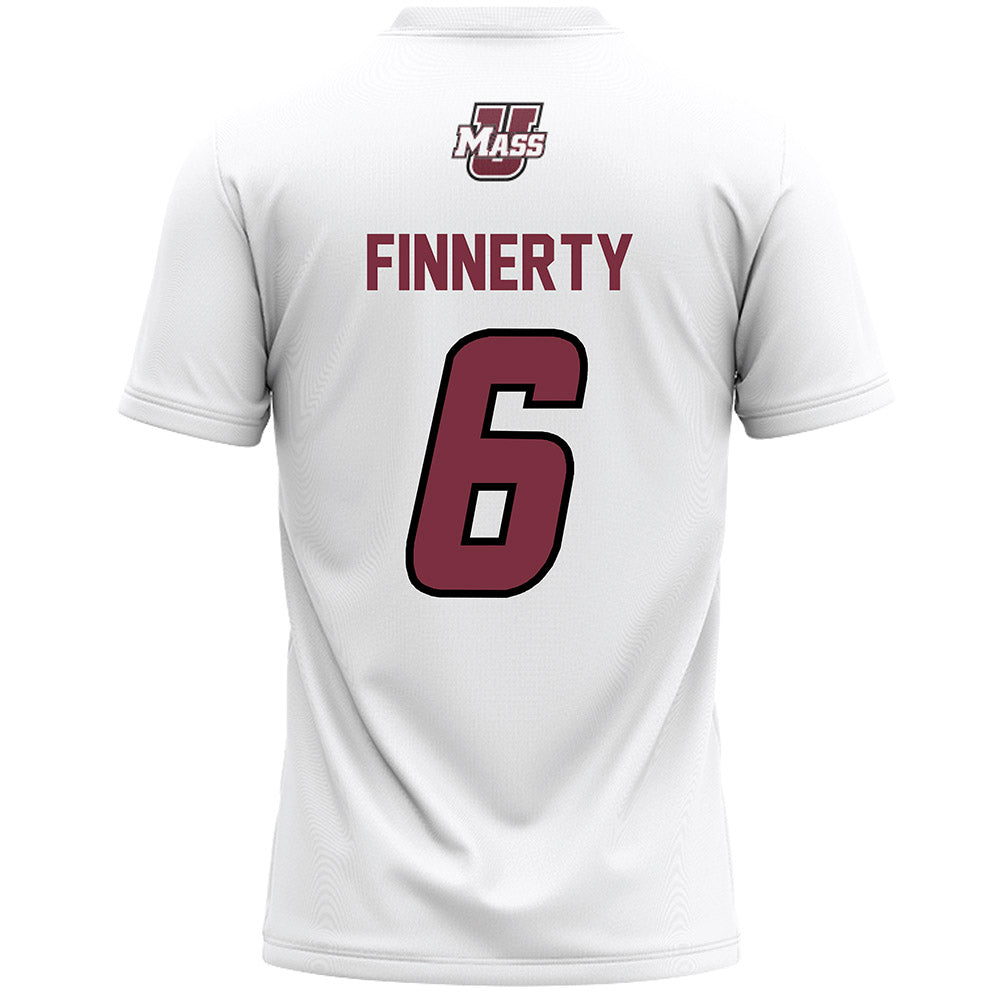UMass - NCAA Men's Lacrosse : Michael Finnerty - White Lacrosse Jersey -1