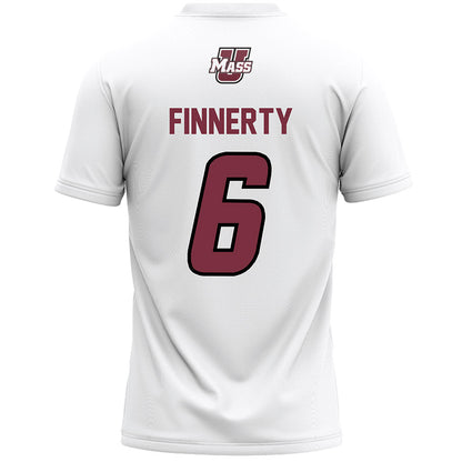 UMass - NCAA Men's Lacrosse : Michael Finnerty - White Lacrosse Jersey -1