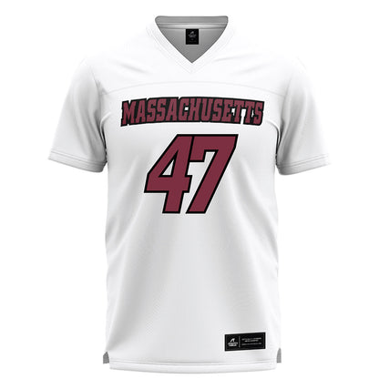 UMass - NCAA Men's Lacrosse : Robbie Granara - White Lacrosse Jersey -0