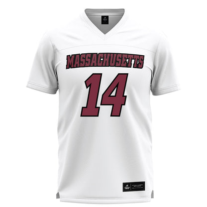 UMass - NCAA Men's Lacrosse : Aiden Drunsic - White Lacrosse Jersey -0