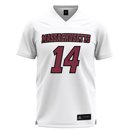 UMass - NCAA Men's Lacrosse : Aiden Drunsic - White Lacrosse Jersey -0