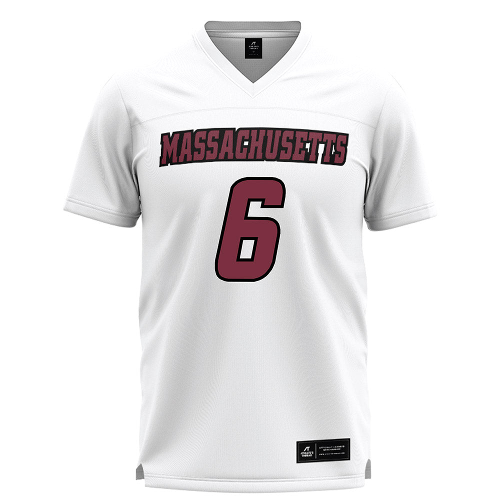 UMass - NCAA Men's Lacrosse : Michael Finnerty - White Lacrosse Jersey -0