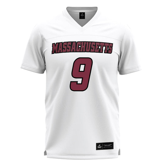 UMass - NCAA Men's Lacrosse : Joe Guerrette - White Lacrosse Jersey -0