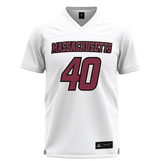 UMass - NCAA Men's Lacrosse : Tyler Burton - White Lacrosse Jersey -0
