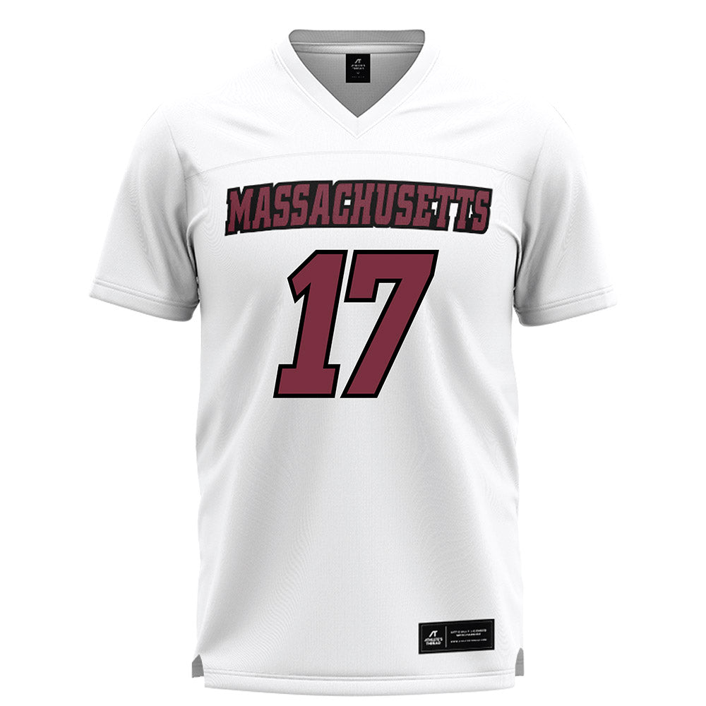 UMass - NCAA Men's Lacrosse : Max Kotsilidis - White Lacrosse Jersey -0