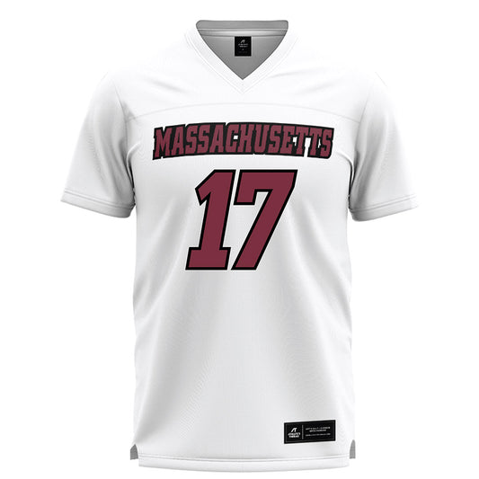 UMass - NCAA Men's Lacrosse : Max Kotsilidis - White Lacrosse Jersey -0