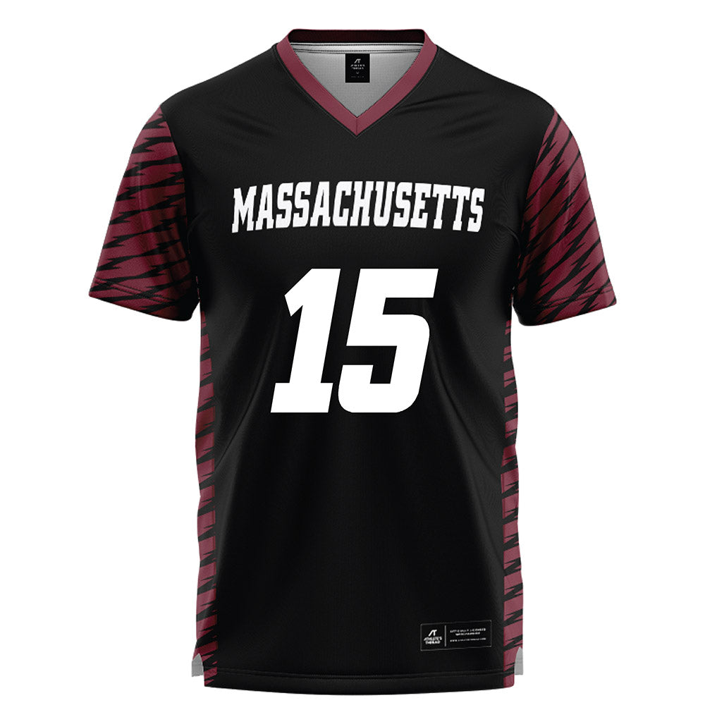 UMass - NCAA Women's Lacrosse : Heather Clark - Black Lacrosse Jersey -0