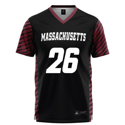 UMass - NCAA Women's Lacrosse : Rachel Vallarelli - Black Lacrosse Jersey -0
