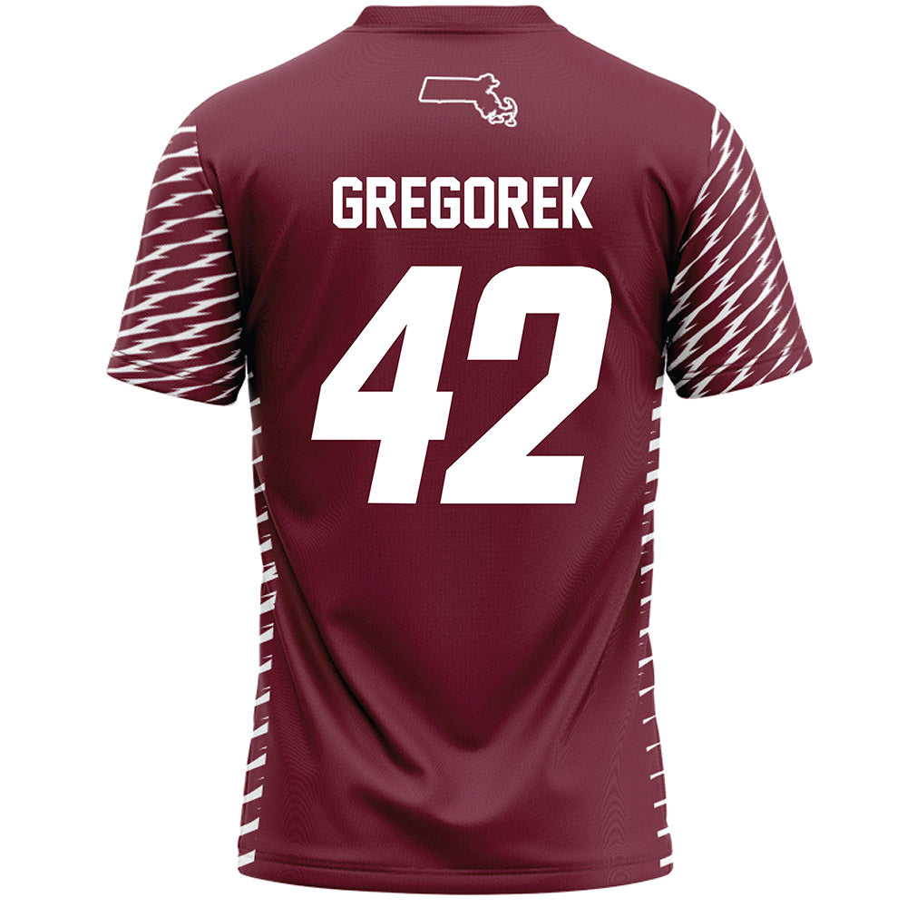 UMass - NCAA Women's Lacrosse : Alex Gregorek - Burgundy Lacrosse Jersey-1