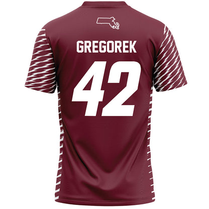 UMass - NCAA Women's Lacrosse : Alex Gregorek - Burgundy Lacrosse Jersey-1
