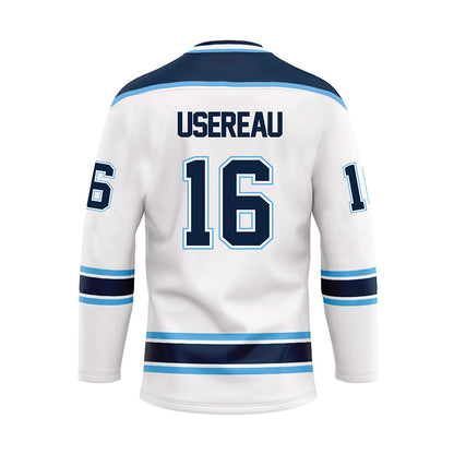 Maine - NCAA Men's Ice Hockey : Loic Usereau - White Hockey Jersey-1