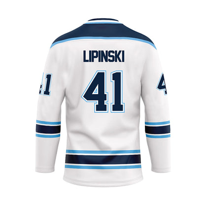 Maine - NCAA Men's Ice Hockey : JADEN LIPINSKI - White Hockey Jersey-1