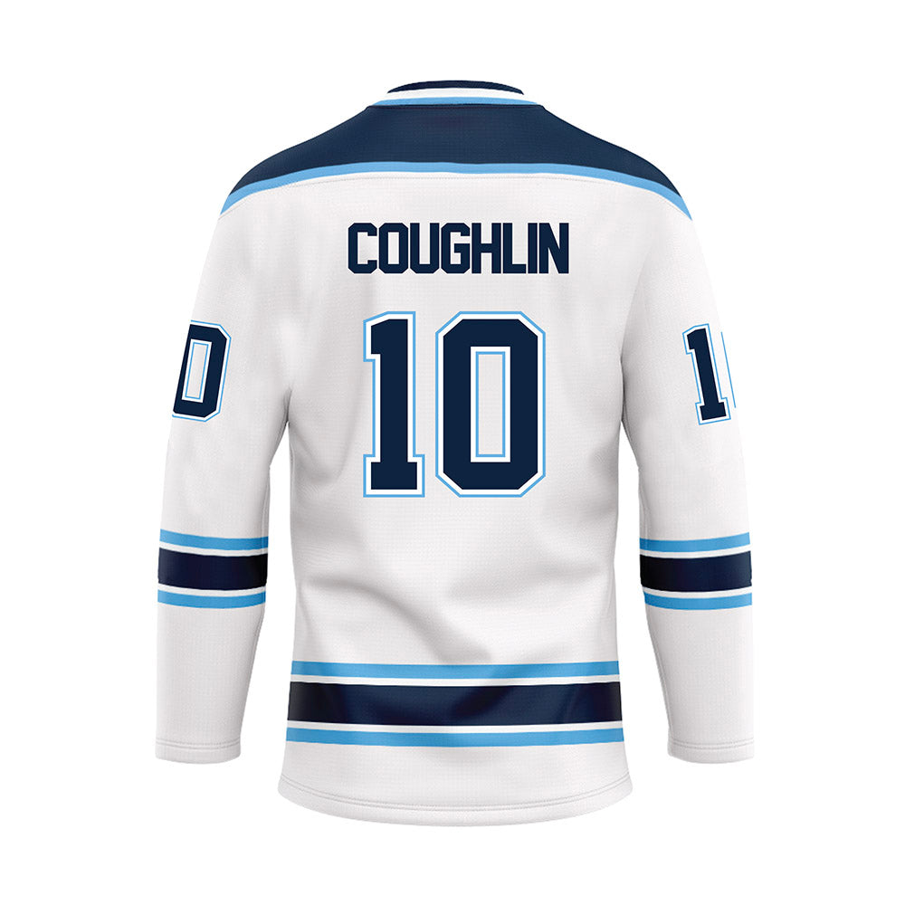 Maine - NCAA Men's Ice Hockey : Luke Coughlin - White Hockey Jersey-1