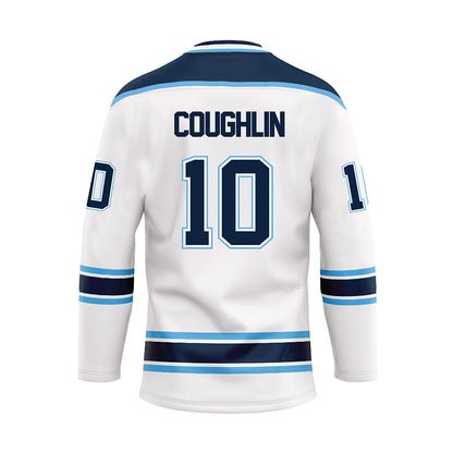 Maine - NCAA Men's Ice Hockey : Luke Coughlin - White Hockey Jersey-1