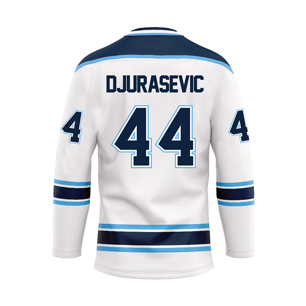 Maine - NCAA Men's Ice Hockey : Frank Djurasevic - White Hockey Jersey-1