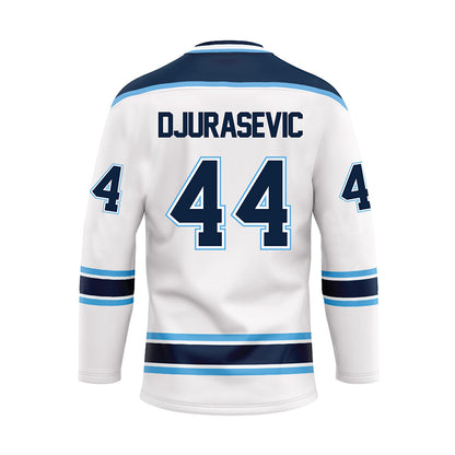 Maine - NCAA Men's Ice Hockey : Frank Djurasevic - White Hockey Jersey-1