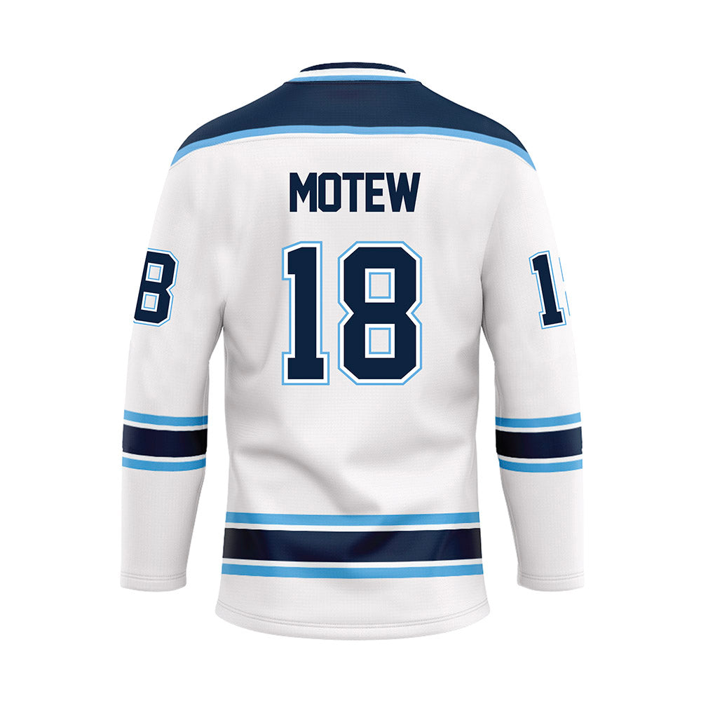 Maine - NCAA Men's Ice Hockey : Simon Motew - White Hockey Jersey-1