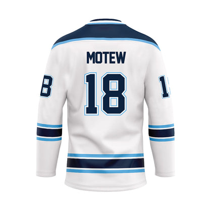 Maine - NCAA Men's Ice Hockey : Simon Motew - White Hockey Jersey-1