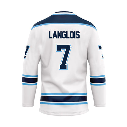 Maine - NCAA Men's Ice Hockey : Jeremy Langlois - White Hockey Jersey-1